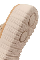 Women's Beige Thick-Soled Fabric Comfort Slippers | Derimod Women's Beige Thick-Soled Fabric Comfort Slippers | Derimod