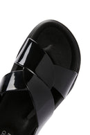 Women's Black Ankle Strap Thick Soled Jelly Sandals | Derimod Women's Black Ankle Strap Thick Soled Jelly Sandals | Derimod