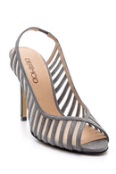 Women's Suede Leather Heeled Shoes | Derimod Women's Suede Leather Heeled Shoes | Derimod