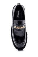 Women's Leather Patent Leather Buckle Loafer | Derimod Women's Leather Patent Leather Buckle Loafer | Derimod