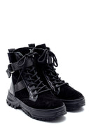 Women's Suede Leather Thick Soled Boots | Derimod Women's Suede Leather Thick Soled Boots | Derimod