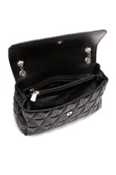 Women's Black Long Strap Quilted Shoulder Bag | Derimod Women's Black Long Strap Quilted Shoulder Bag | Derimod