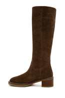 Women's Tan Suede Leather Boots | Derimod Women's Tan Suede Leather Boots | Derimod