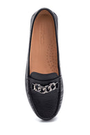 Kadın Deri Zincir Detaylı Loafer | Derimod Kadın Deri Zincir Detaylı Loafer | Derimod