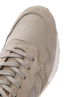Men's Beige Lace-up Leather Sneaker | Derimod Men's Beige Lace-up Leather Sneaker | Derimod
