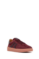 Kadın Bordo Bağcıklı Süet Deri Sneaker | Derimod Kadın Bordo Bağcıklı Süet Deri Sneaker | Derimod