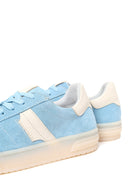 Kadın Mavi Bağcıklı Süet Deri Sneaker | Derimod Kadın Mavi Bağcıklı Süet Deri Sneaker | Derimod