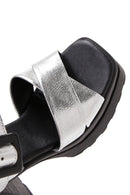 Kadın Gümüş Platform Kalın Topuklu Sandalet | Derimod