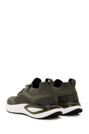 Derimod Zero Men's Green Laced Thick Soled Fabric Sneaker | Derimod Derimod Zero Men's Green Laced Thick Soled Fabric Sneaker | Derimod