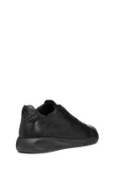 Geox Men's Black U Aerantis A - Tumb Laced Leather Sneaker | Derimod Geox Men's Black U Aerantis A - Tumb Laced Leather Sneaker | Derimod