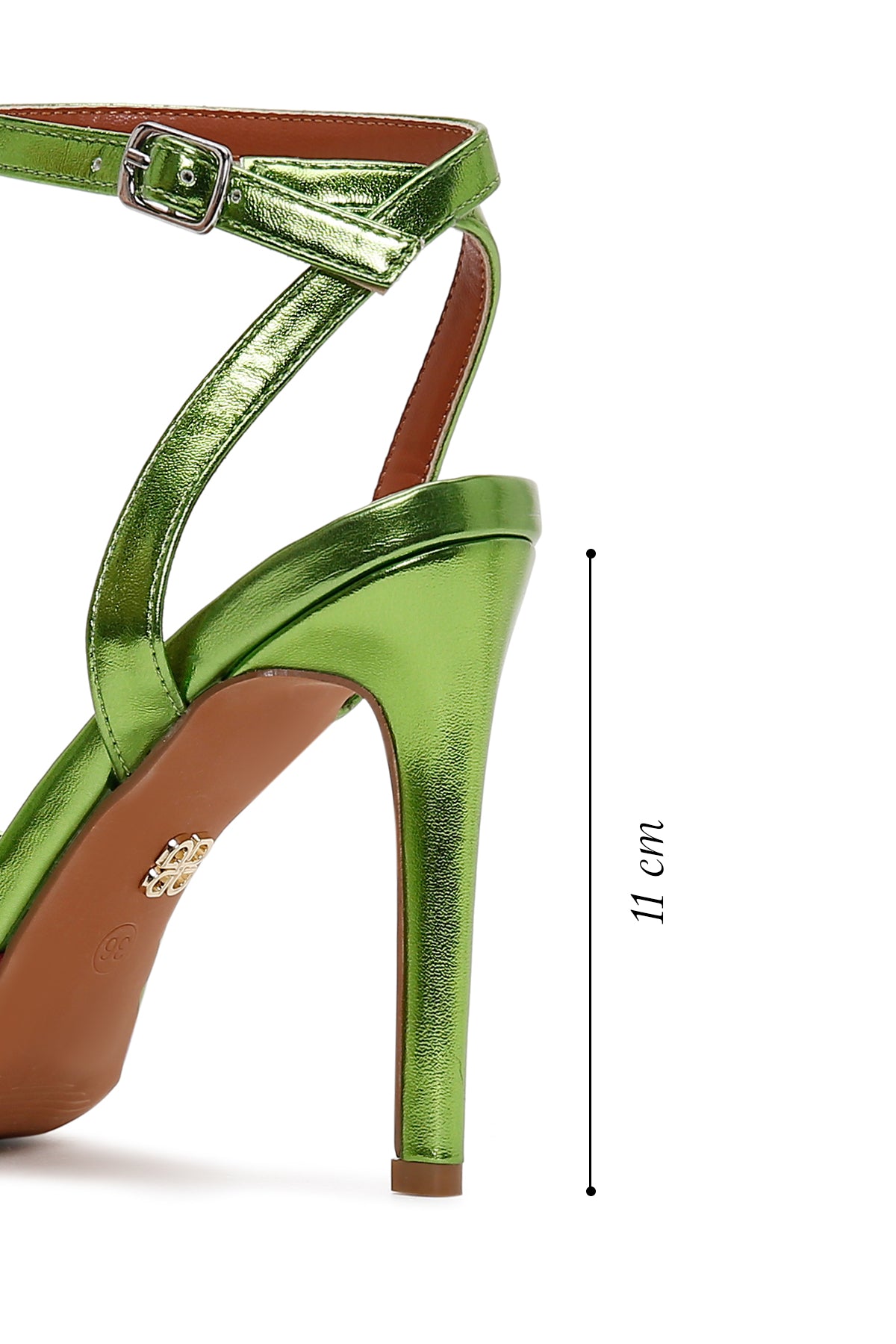 Kadın Yeşil Metalik Yüksek Topuklu Sandalet