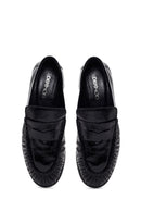Kadın Siyah Deri Maskülen Loafer | Derimod Kadın Siyah Deri Maskülen Loafer | Derimod