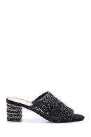 Women's Straw Heeled Slippers | Derimod Women's Straw Heeled Slippers | Derimod