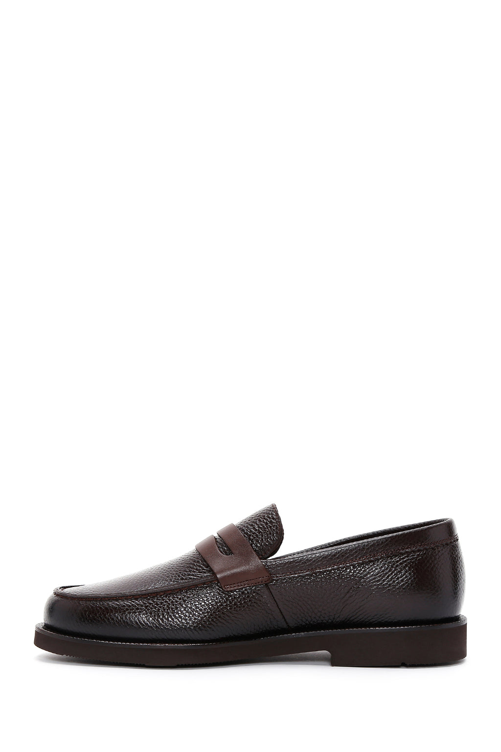 Erkek Kahverengi Deri Casual Loafer