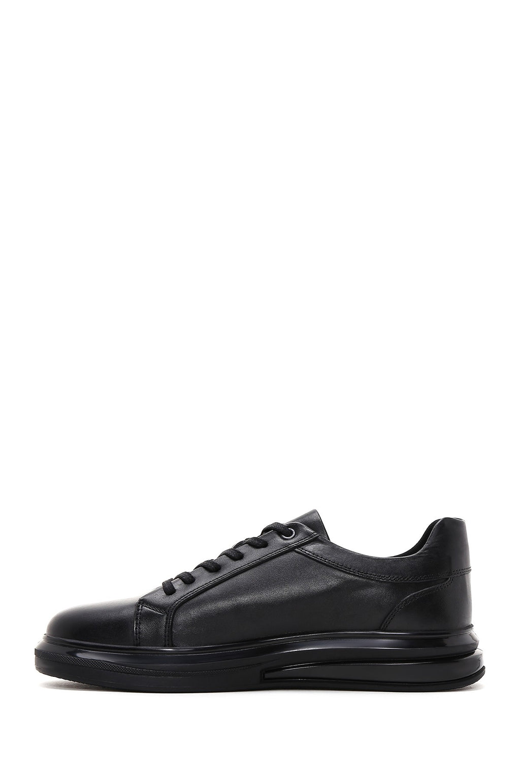 Erkek Siyah Deri Sneaker