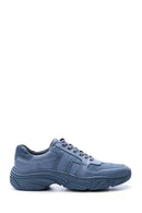 Men's Suede Detailed Leather Sneaker | Derimod Men's Suede Detailed Leather Sneaker | Derimod