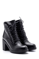 Women's Heeled Boots with Lace Detail | Derimod Women's Heeled Boots with Lace Detail | Derimod