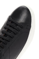 Men's Black Lace-up Leather Sneaker | Derimod Men's Black Lace-up Leather Sneaker | Derimod