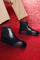 Men's Black Leather Chelsea Sports Boots | Derimod Men's Black Leather Chelsea Sports Boots | Derimod