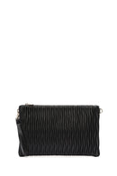 Women's Black Long Chain Strap Printed Clutch Bag | Derimod Women's Black Long Chain Strap Printed Clutch Bag | Derimod
