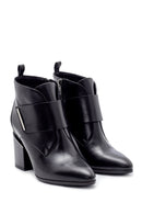 Women's Leather Heel Detailed Boots | Derimod Women's Leather Heel Detailed Boots | Derimod