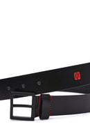 Men's Black Leather Belt | Derimod Men's Black Leather Belt | Derimod