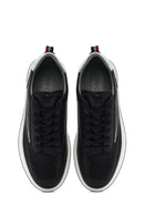 Erkek Siyah Bağcıklı Deri Sneaker | Derimod Erkek Siyah Bağcıklı Deri Sneaker | Derimod