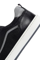Erkek Siyah Bağcıklı Deri Sneaker | Derimod Erkek Siyah Bağcıklı Deri Sneaker | Derimod