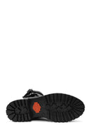 Harley Davidson Women's Black Uptown Zippered Leather Boots | Derimod Harley Davidson Women's Black Uptown Zippered Leather Boots | Derimod