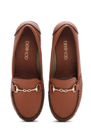 Kadın Taba Dolgu Topuk Loafer | Derimod Kadın Taba Dolgu Topuk Loafer | Derimod