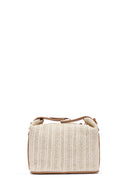 Women's Cream Long Strap Straw Handle Bag | Derimod Women's Cream Long Strap Straw Handle Bag | Derimod