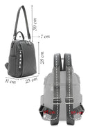 Women's Gray Long Strap Printed Backpack | Derimod Women's Gray Long Strap Printed Backpack | Derimod