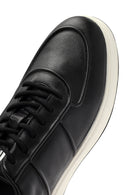 Erkek Siyah Bağcıklı Deri Sneaker | Derimod Erkek Siyah Bağcıklı Deri Sneaker | Derimod