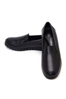 Woman Black Leather Comfort Shoes | Derimod Woman Black Leather Comfort Shoes | Derimod