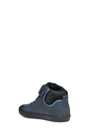 Geox Boy Navy Blue High-Top Sneakers | Derimod Geox Boy Navy Blue High-Top Sneakers | Derimod