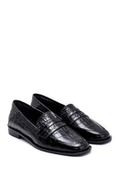 Kadın Deri Kroko Detaylı Loafer | Derimod Kadın Deri Kroko Detaylı Loafer | Derimod