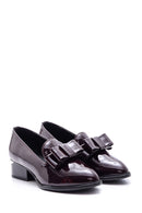 Women's Heel Detailed Bow Patent Leather Shoes | Derimod Women's Heel Detailed Bow Patent Leather Shoes | Derimod