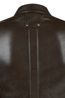 Anetta Woman Mink Short Leather Jacket | Derimod Anetta Woman Mink Short Leather Jacket | Derimod