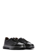 Men's Black Leather Sneaker | Derimod Men's Black Leather Sneaker | Derimod