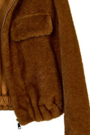 Arosa Kadın Camel Kapüşonlu Oversize Teddy Mont | Derimod Arosa Kadın Camel Kapüşonlu Oversize Teddy Mont | Derimod