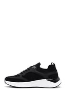 Derimod Zero Men's Black Lace-Up Thick Soled Fabric Sneaker | Derimod Derimod Zero Men's Black Lace-Up Thick Soled Fabric Sneaker | Derimod