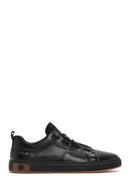 Male Black Lace-Up Leather Sneaker | Derimod Male Black Lace-Up Leather Sneaker | Derimod