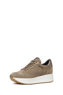 Geox Kadın Vizon New Kency Dolgu Taban Sneaker | Derimod Geox Kadın Vizon New Kency Dolgu Taban Sneaker | Derimod