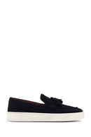 Derimod Fly Men's Navy Blue Suede Leather Casual Loafer | Derimod Derimod Fly Men's Navy Blue Suede Leather Casual Loafer | Derimod
