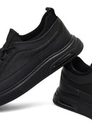 Men's Black Lace-Up Thick-Soled Leather Sneaker | Derimod Men's Black Lace-Up Thick-Soled Leather Sneaker | Derimod