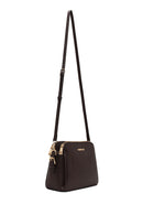 Woman Brown Long-Strap Printed Crossbody Bag | Derimod Woman Brown Long-Strap Printed Crossbody Bag | Derimod