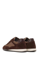 Woman Brown Lace-up Suede Leather Sneaker | Derimod Woman Brown Lace-up Suede Leather Sneaker | Derimod