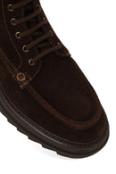 Male Brown Lace-Up Zip Closure Thick-Soled Suede Casual Boots | Derimod Male Brown Lace-Up Zip Closure Thick-Soled Suede Casual Boots | Derimod