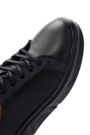 Men's Black Leather Sneaker | Derimod Men's Black Leather Sneaker | Derimod