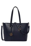 Woman Navy Blue Long-Strap Shoulder Bag | Derimod Woman Navy Blue Long-Strap Shoulder Bag | Derimod